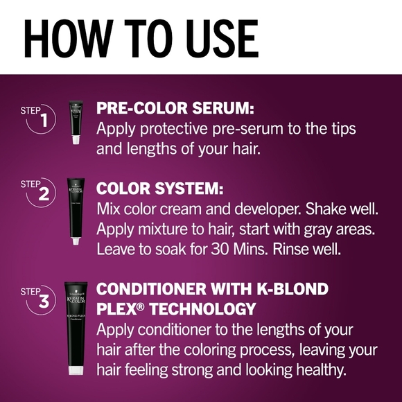 NEW Schwarzkopf Keratin Color Permanent Hair Color 4.6 Intense Cocoa Covers Gray - Picture 6 of 7